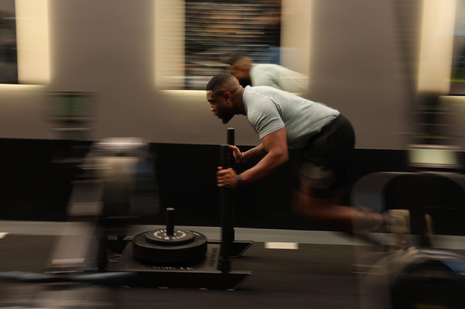 Strength training with sled exercise