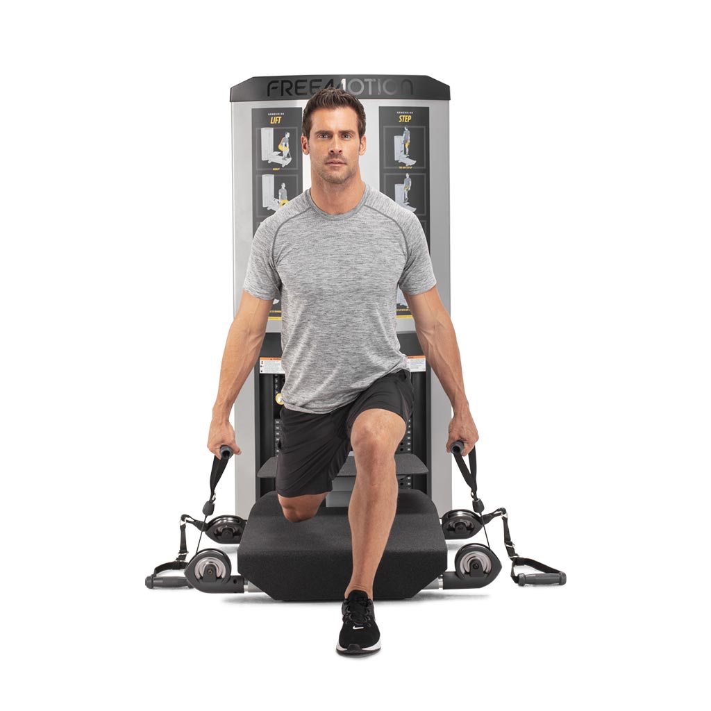 Buy Freemotion Genesis DS Lift/step, buy cardio equipmen, buy strength equipment, gym equipment, buy gym equipment in london, stronger wellness freemotion, workout with lift and step.