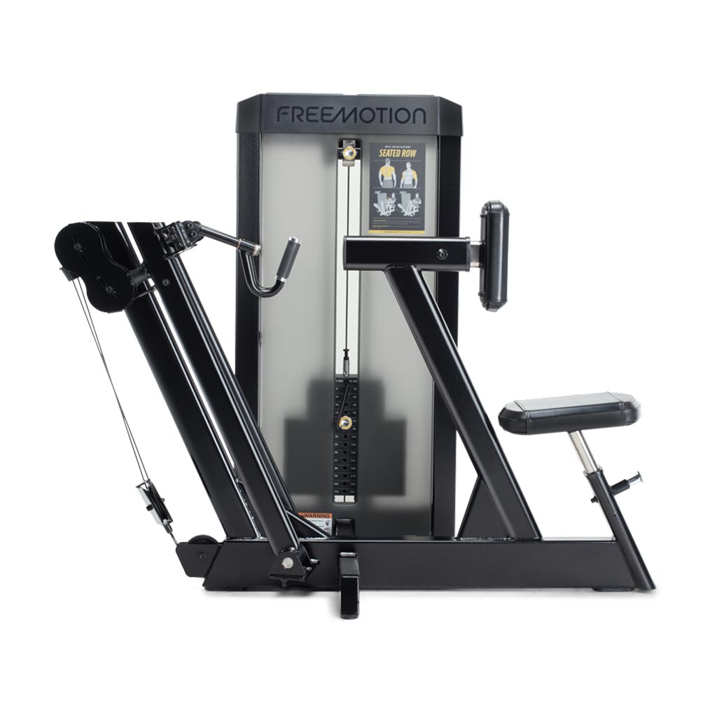 Freemotion Epic Selectorized -Seated Row, seated row workout, exercises with seated row, buy fitness equipment, buy gym equipment, exercises with epic selectorized freemotion machine.
