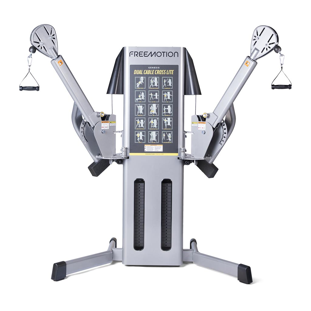 Freemotion Genesis Dual Cable Cross Lite G424, exercise, fitness, workout, genesis Dual Cable Cross Lite G424, workout with freemotion genesis ds chest and shoulder, buy freemotion UK, buy freemotion london.