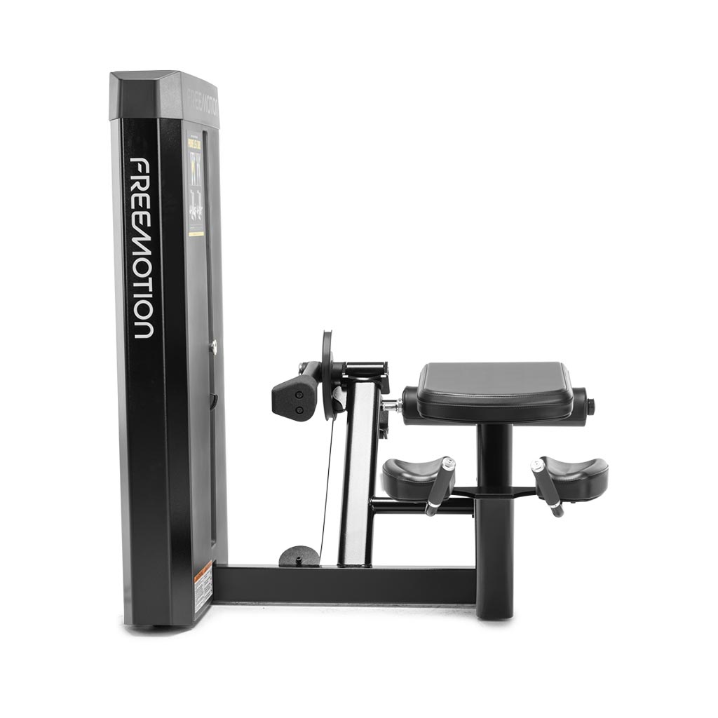 Freemotion Epic Selectorized -Prone Leg Curl, glute workouts, leg workouts, gym fitness equipment, exercises at the gym, workout, exercises with prone leg curl.