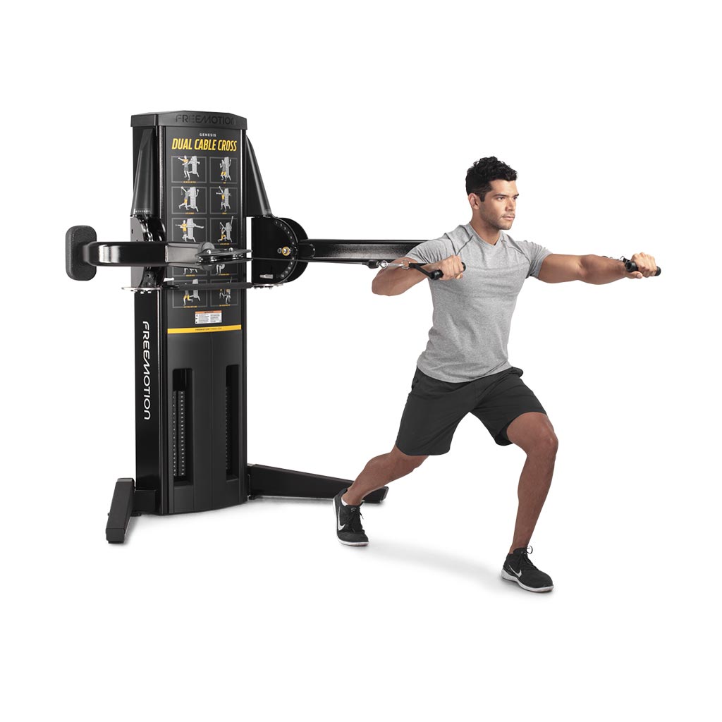 Freemotion dual cable cross, dual cable cross, exercise, fitness, workout, strength, exercises at home, gym equipment, buy gym equipment london, buy gym equipment UK, trend exercises, arm exercises.
