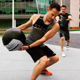 Dynamax Standard Medicine Ball, medicine Ball 35 cm, medicine ball leather. Dynamax Standard Medicine is environmentally friendly. Medicine ball workouts, how to train using Dynamax, medicine ball exercises at home.