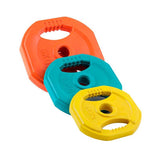 Studio Barbell and Body Pump Weight Set, 5kg plates, 2.5kg plates.