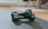 Dumbbell for training at home, home gym, exercising with dumbbell, dumbbell neoprene, buy dumbbell UK, workouts with Dumbbell, rouitine using dumbbells, squats, fitness equipment, gym equipment, fitness accesories.