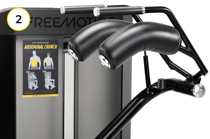 Freemotion Epic Selectorized -Abdominal Crunch, exercises with abdominal crunch, abdominal crunch, exercise, cardio, strenght, workout at the gym