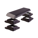 Aerobic Step color Black, Aerobic step color Grey. Aerobic Stepper for plyometric, aerobic and strength stepper platform. Fitness Step UK for cardio, aerobic step for body weight exercises, Les Mills step equipment,