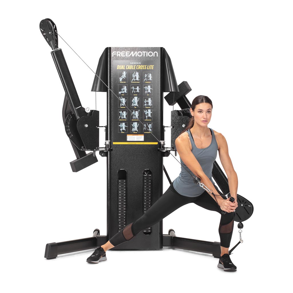 Freemotion Genesis Dual Cable Cross Lite G424, exercise, fitness, workout, genesis Dual Cable Cross Lite G424, workout with freemotion genesis ds chest and shoulder, buy freemotion UK, buy freemotion london.