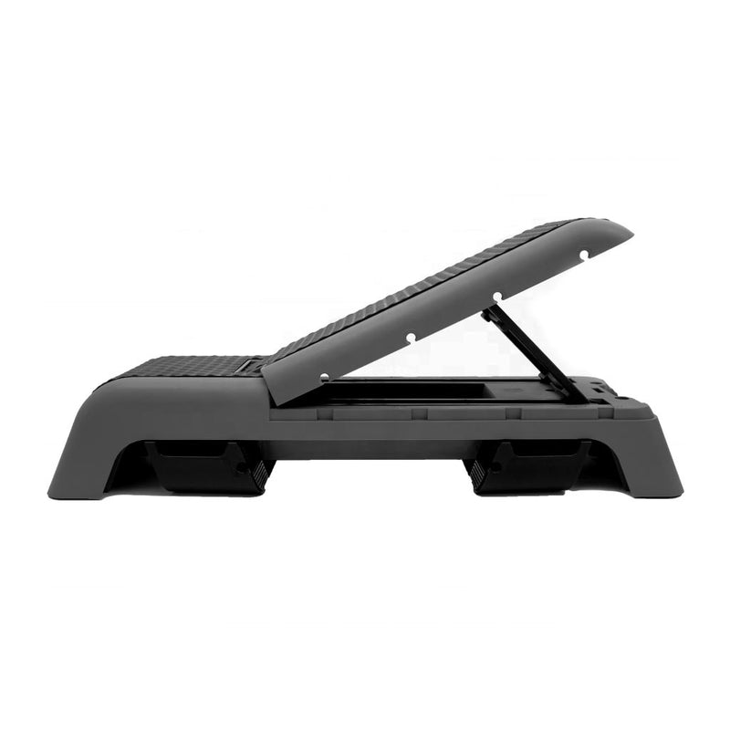 Aerobic Step color Black, Aerobic step color Grey. Aerobic Step for plyometric, aerobic and strength exercises. Aerobic Step for cardio, aerobic step for body weight exercises.