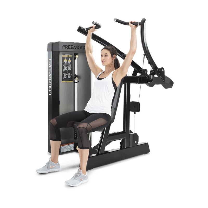 Freemotion Epic Selectorized -Shoulder Press, buy shoulder press, buy fitness equipment in london, gym design, home gym, exercises for shoulders.
