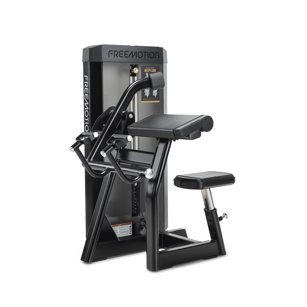 Freemotion Epic Selectorized -Biceps Curl, bicep curl exercises, workout with bicep curl, freemotion epic selectorized, buy gym equipment in London, fitness.