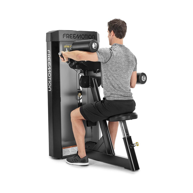 Freemotion Epic Selectorized -Lateral Raise, buy lateral raise machine in Uk, buy gym equipment, gym design, exercises for arms, lateral raise workouts. 