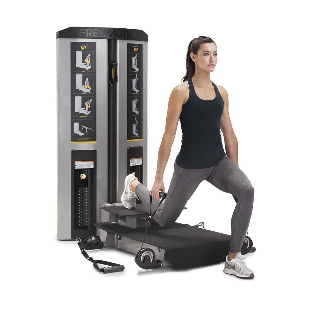 Buy Freemotion Genesis DS Lift/step, buy cardio equipmen, buy strength equipment, gym equipment, buy gym equipment in london, stronger wellness freemotion, workout with lift and step.