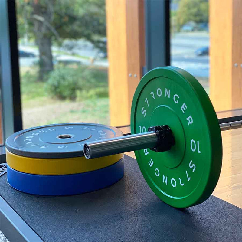 S7R Bumber Plates, Bumper plates, single bumper plates, buy fitness plates, bumper plates UK, workouts with a barbell set, 10kg bumper plate, buy 10kg bumper plate UK, training at home using bumper plate, green bumper plate, workouts using Bumper plates, Bumper plates for studio. 