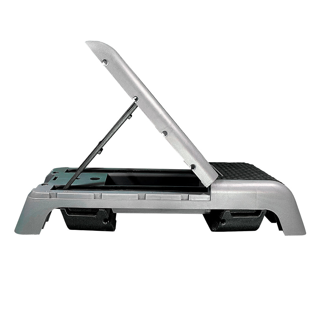 Aerobic Step color Black, Aerobic step color Grey. Aerobic Step for plyometric, aerobic and strength exercises. Aerobic Step for cardio, aerobic step for body weight exercises.