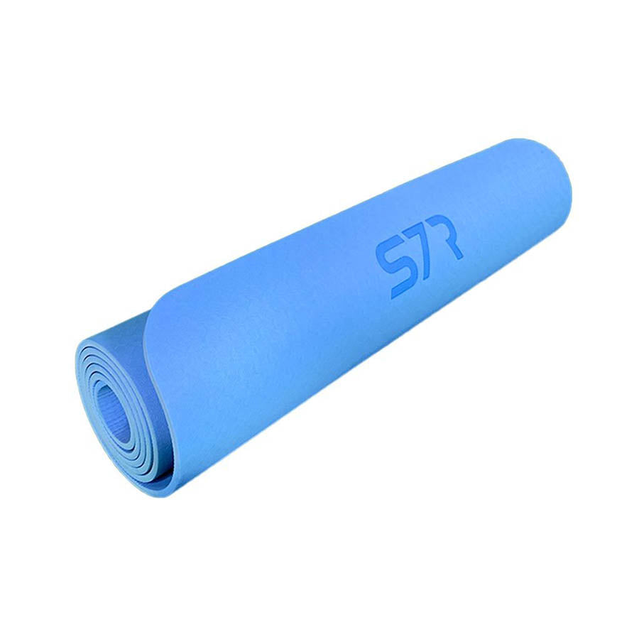 Yoga mat, exercise mat, S7R studio mat, mats for sale, mats uk, mat for yoga, fitness mat, exercises with yoga mat, yoga mat blue, home gym, home gym equipment training.