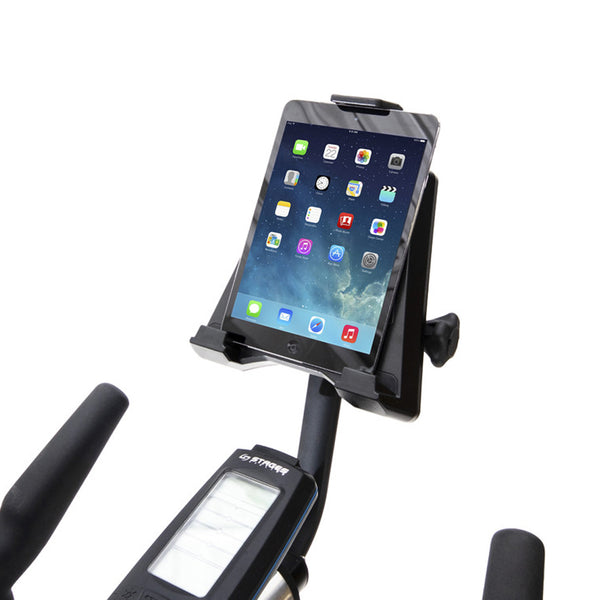 The Stages Tablet Holder is designed to hold screens as small as the iPhone 5 (landscape) and as large as the iPad Pro (landscape), Stages accesories, tablet holder UK, buy tablet holder for bike, tablet holder for bike, tablet holder for stages.