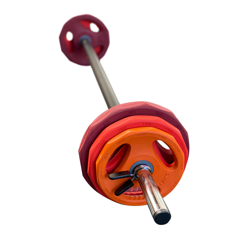 Rubber Barbell Body Pump Set Sunrise 30kg Max