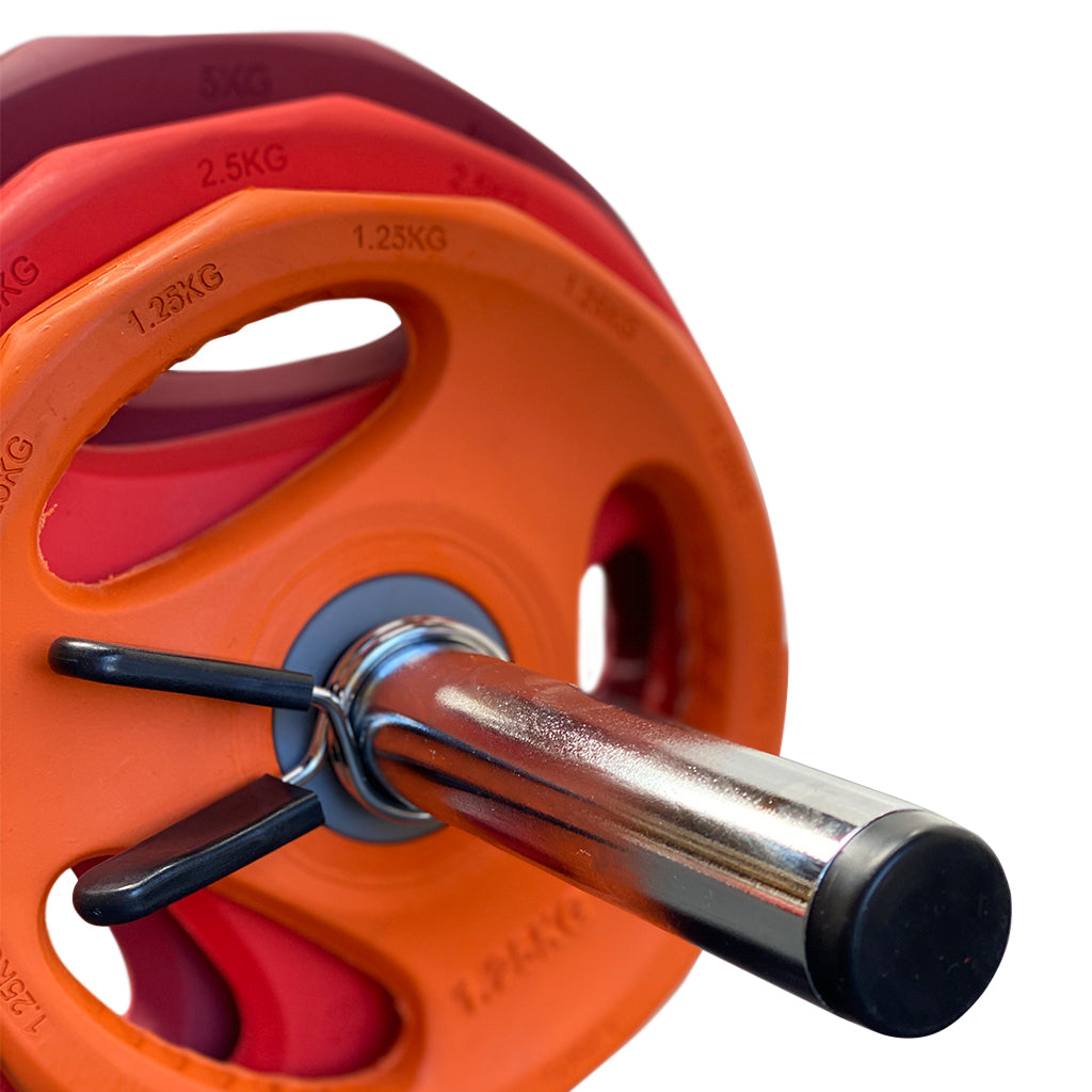 Studio Body Pump Set, rubber bar, 30kg body pump set, cardio pump set, orange rubber barbell pump set, weight training, Buy Barbell set UK, Rubber barbell london, Rubber barbell pump set buy london, buy rubber barbell, 1.5kg barbell set, 2.5kg discs barbell set, 5kg discs barbell set, gym equipment, weights for training, specs barbell set.